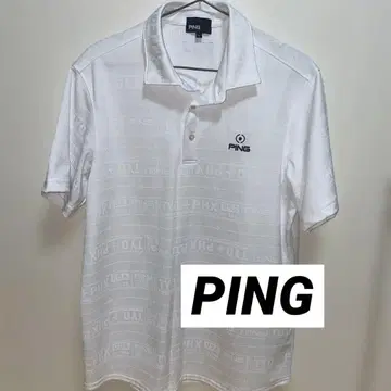 새상품급 PING 화이트 피케 셔츠