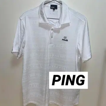 새상품급 PING 화이트 피케 셔츠