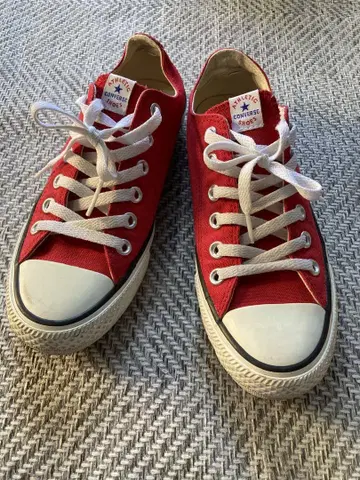 중고 CONVERSE 레드 스니커즈 23.5cm