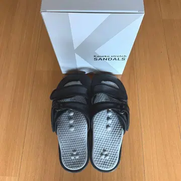 카네코 타다시 감수 스트레치 샌들 쿠션 블랙 그레이