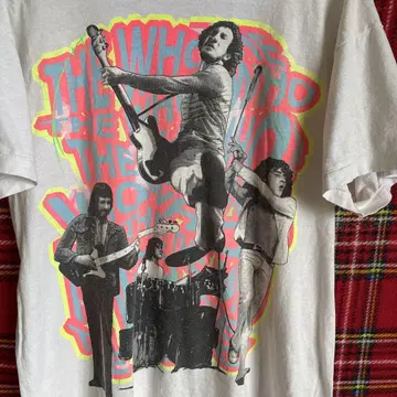 The who 80s 밴딩 T셔츠 USA 구제 의류 빈티지 레어 1989