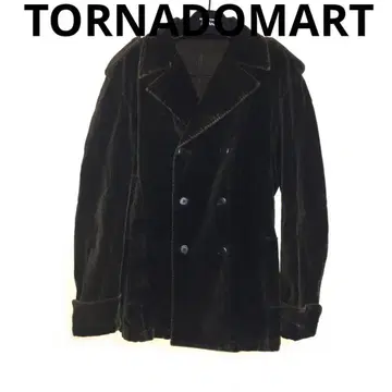 TORNADOMART 벨로아 자켓 짙은 갈색 빈티지풍