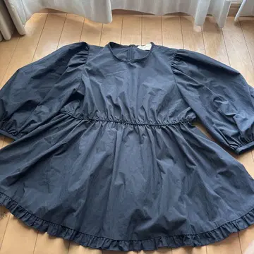 UNITED ARROWS 네이비 오부 소매 상의