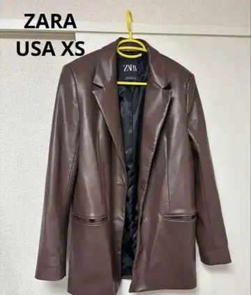ZARA 브라운 가죽 자켓