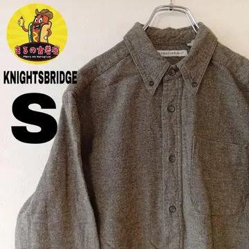 USA 구제 의류 KNIGHTSBRIDGE 플란넬 셔츠 S 모스그린