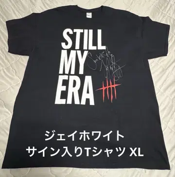 제이 화이트 'STILL MY ERA' 사인 포함 T셔츠 블랙 XL