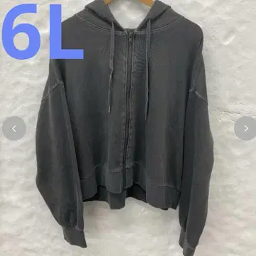 빅 사이즈 오카다 유리 지퍼 후드티