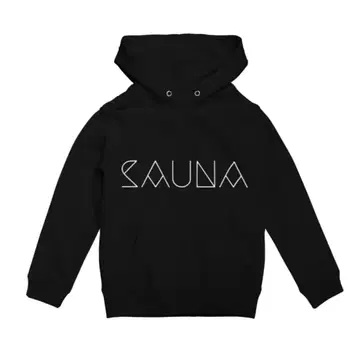 SaunaGirl 후드 부착 로고 후드티 BlackSauna 블랙 블랙