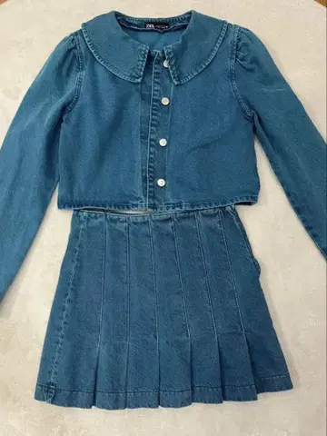 ZARA 데님 자켓 스커트 세트, 셋업