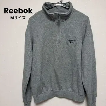 리복 하프 지퍼 맨투맨 그레이 M 사이즈