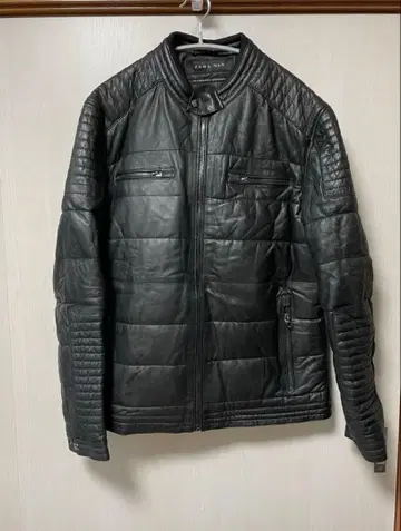 ZARA MAN 블랙 가죽 자켓 XL