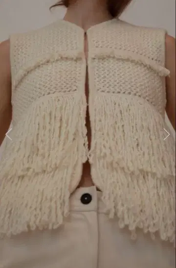 [ louren ] slab yarn fringe vest