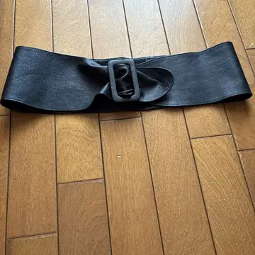 ZARA 블랙 폭넓은 새시 벨트 가죽 사이즈 80