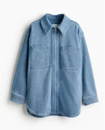 H&M 풀 집업 데님 셔츠 자켓
