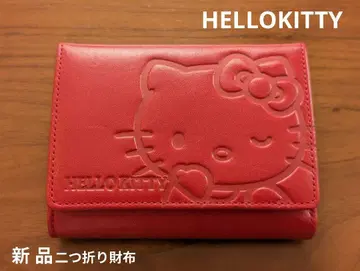 새상품! HELLO KITTY 접이식 지갑 빨간색