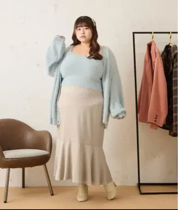 루오시 레이스업 머메이드 스커트 LL