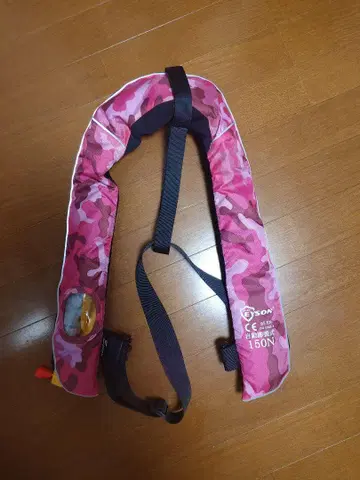 150N 핑크 카모플라쥬 메쉬 구명 조끼