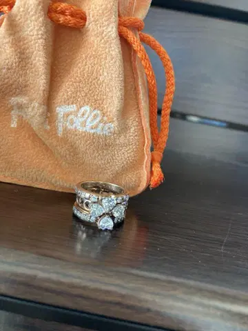 폴리폴리 3연 반지 리본 클로버 꽃