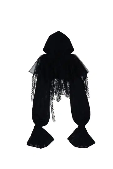 yueqi qi 후드티 Poet Sleeves Lace Hood
