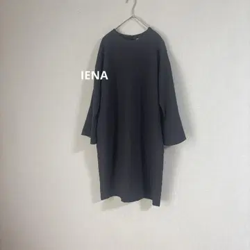 IENA 이에나 슬리브 플레어 원피스 다크 그레이 일본제