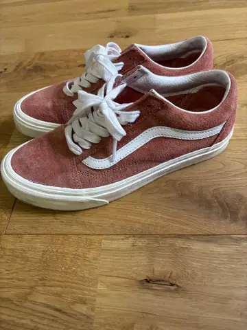 vans 핑크 스웨이드 로우컷 스니커즈