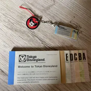 도쿄 디즈니랜드 미키 티켓 홀더 티켓형 메모장