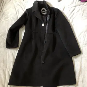 블랙 롱 코트 M
