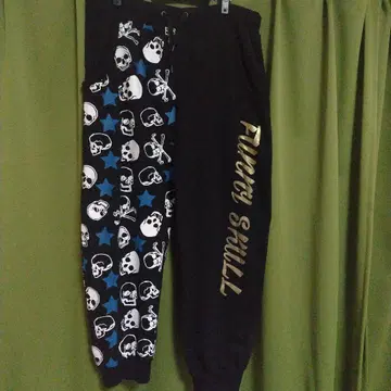 Funny Skull 스컬 맨투맨 조거 팬츠 y2k 그런지