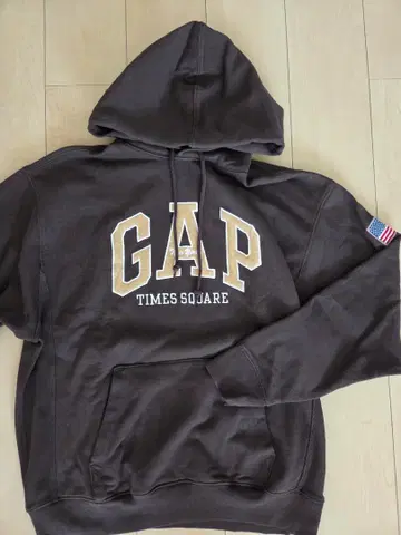 G 헤비 웨이트 타임스 스퀘어 GAP 후드티 브라운 M