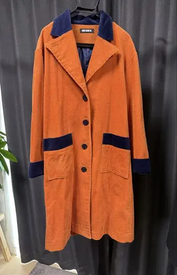 MARY QUANT 코듀로이 롱 코트