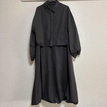 블랙 긴팔 셔츠 원피스
