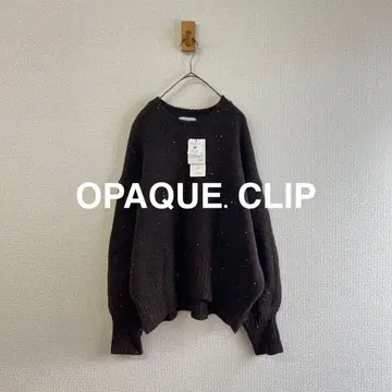 [새상품] OPAQUE.CLIP 스팽글 라메 미들 게이지 니트 K160