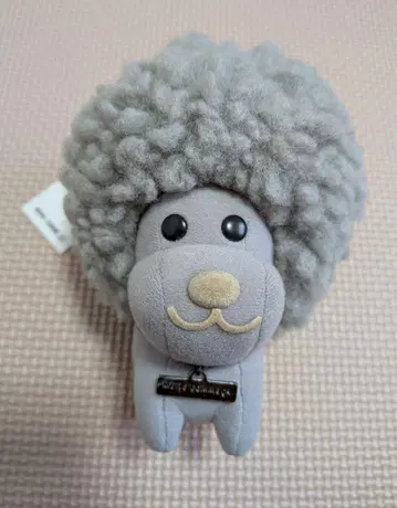 모노콤마 아프로견 봉제 인형 그레이