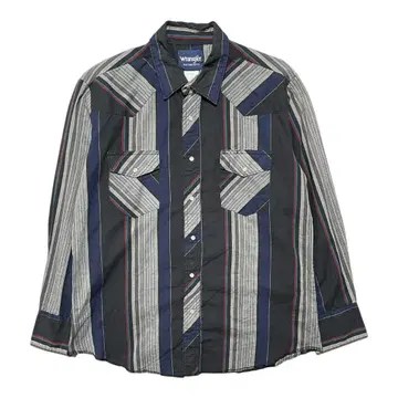 Wrangler 랭글러 스트라이프 웨스턴 셔츠 긴팔 셔츠 블랙