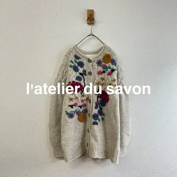 l'atelier du savon 베란다의 아이들 자수 가디건 P1