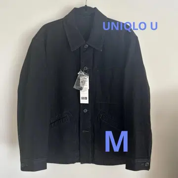 새상품 UNIQLO U 오버 사이즈 컬러 데님 자켓 블랙 M