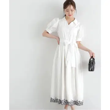 자수 셔츠 원피스 프로포션 바디 드레싱