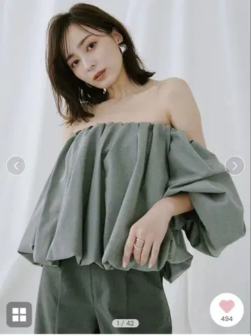 아뉴앙스 anuans 볼륨 벌룬 상의 Grey 완판템