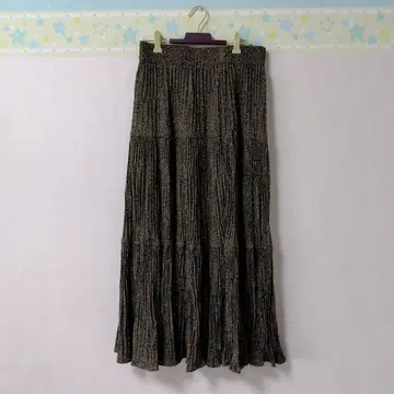 Femicite 올 패턴 롱 플레어 스커트
