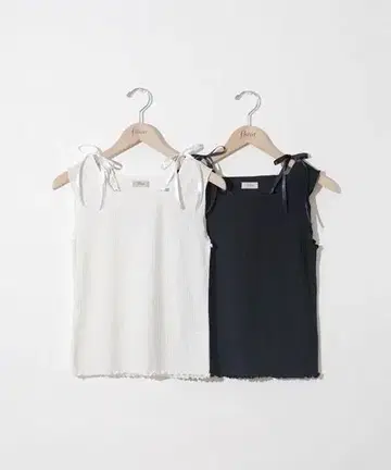 [새상품] flower (화이트) 슬리브리스 리본 탱크탑