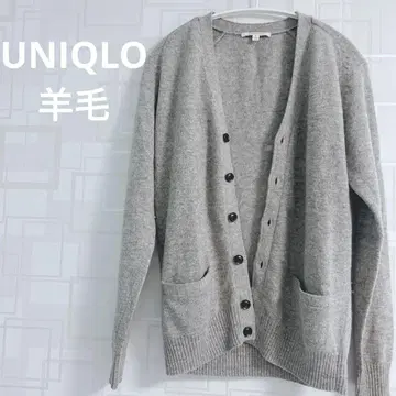 유니클로 모 100% 긴팔 라무 롱 가디건 M 사이즈