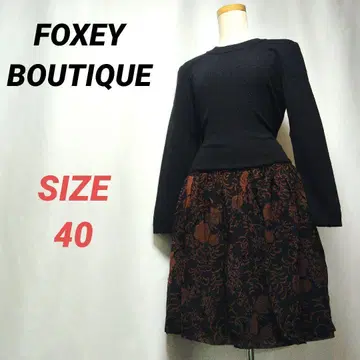 FOXEY BOUTIQUE 폭시 도킹 원피스 실크 울