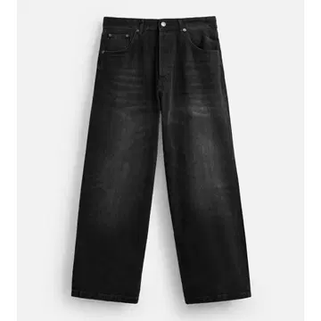 ZARA 엑스트라 배기 핏 진 블랙 EU36 JP29
