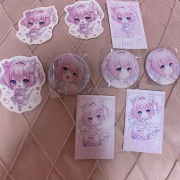 모모치치아 Ano 캔뱃지 스티커 세트