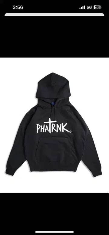 phatrnk 프론트 로고 후드티 M