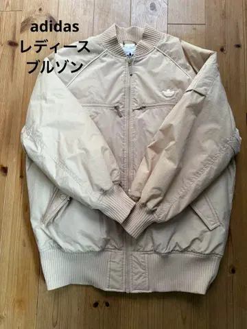 새상품급 adidas 베이지 집업 자켓 블루종 여성용