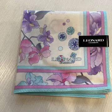 LEONARD 꽃무늬 실크 손수건 약 58cm 일본제