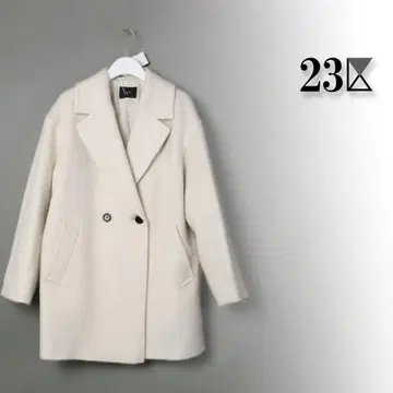 574* 새상품 23구 루프컷 샤기 코트 양모 피코트 38