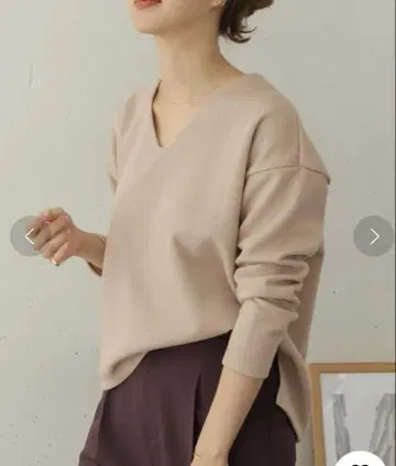 미사용 새상품 택 포함 doors 더블 페이스 v넥 풀오버