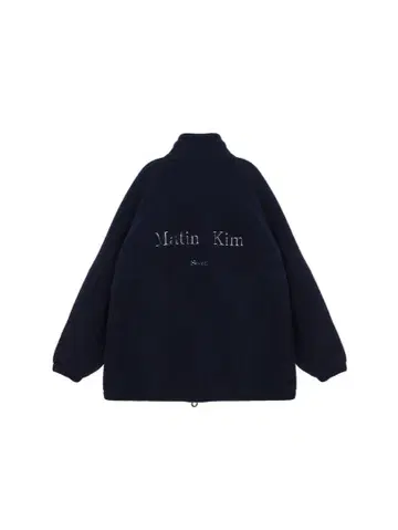 Matin Kim FLEECE ZIP UP JUMPER 네이비